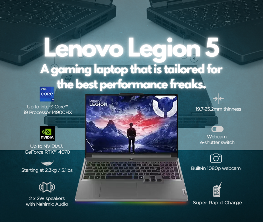 Lenovo Legion 5: A gaming laptop that is tailored for the best performance freaks.